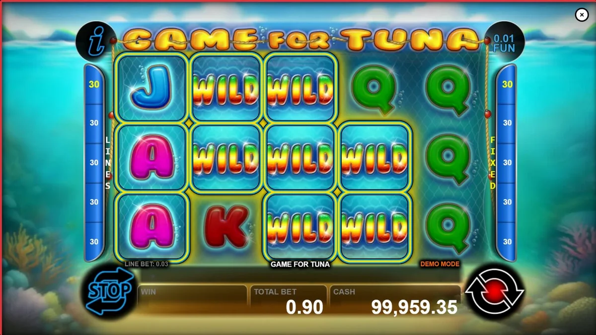 Game For Tuna slot machine underwater theme